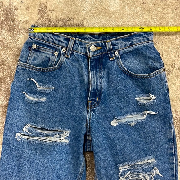 Vintage Ralph Lauren Destroyed High Rise Mom Jeans - Picture 2 of 6